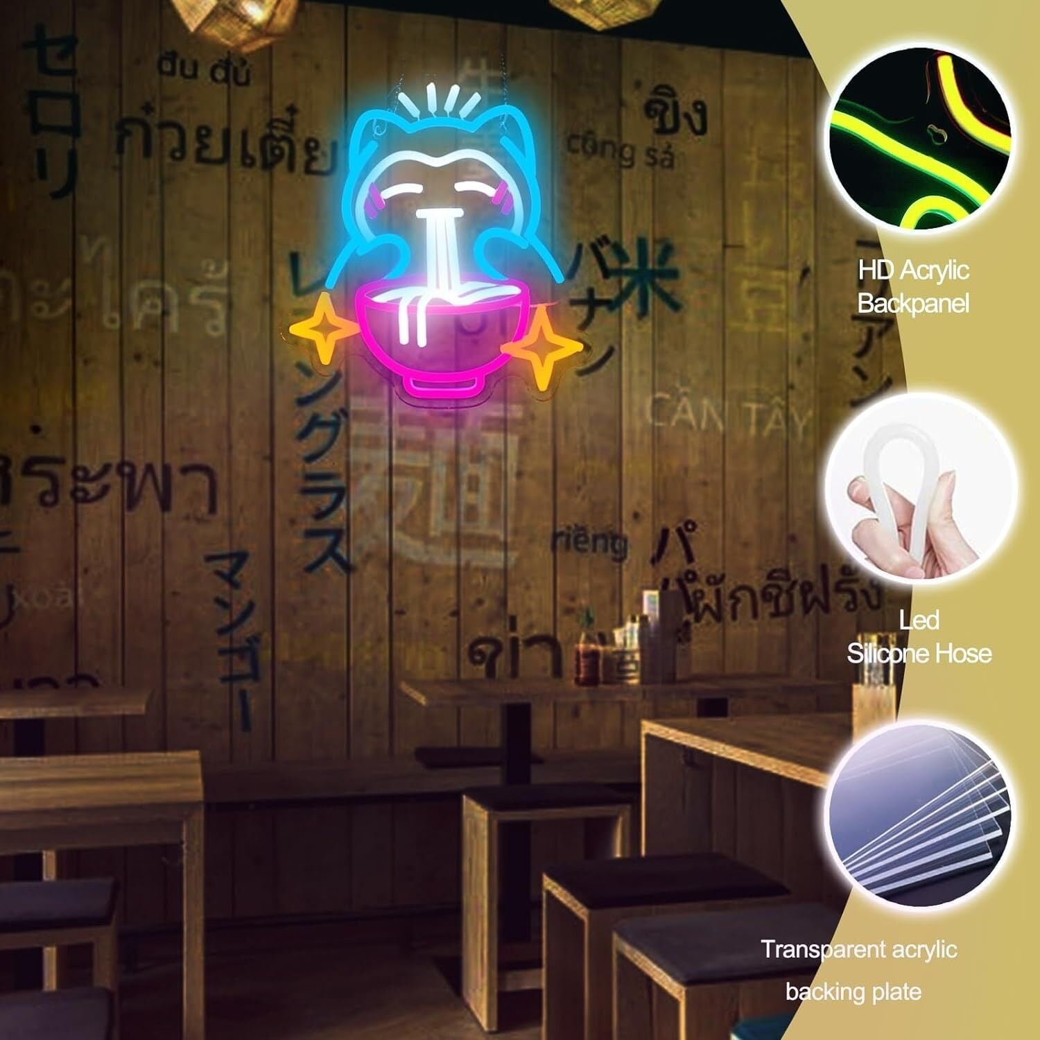 Snorlax Eating Ramen Led Neon Sign Anime Kids Room - Shineneon