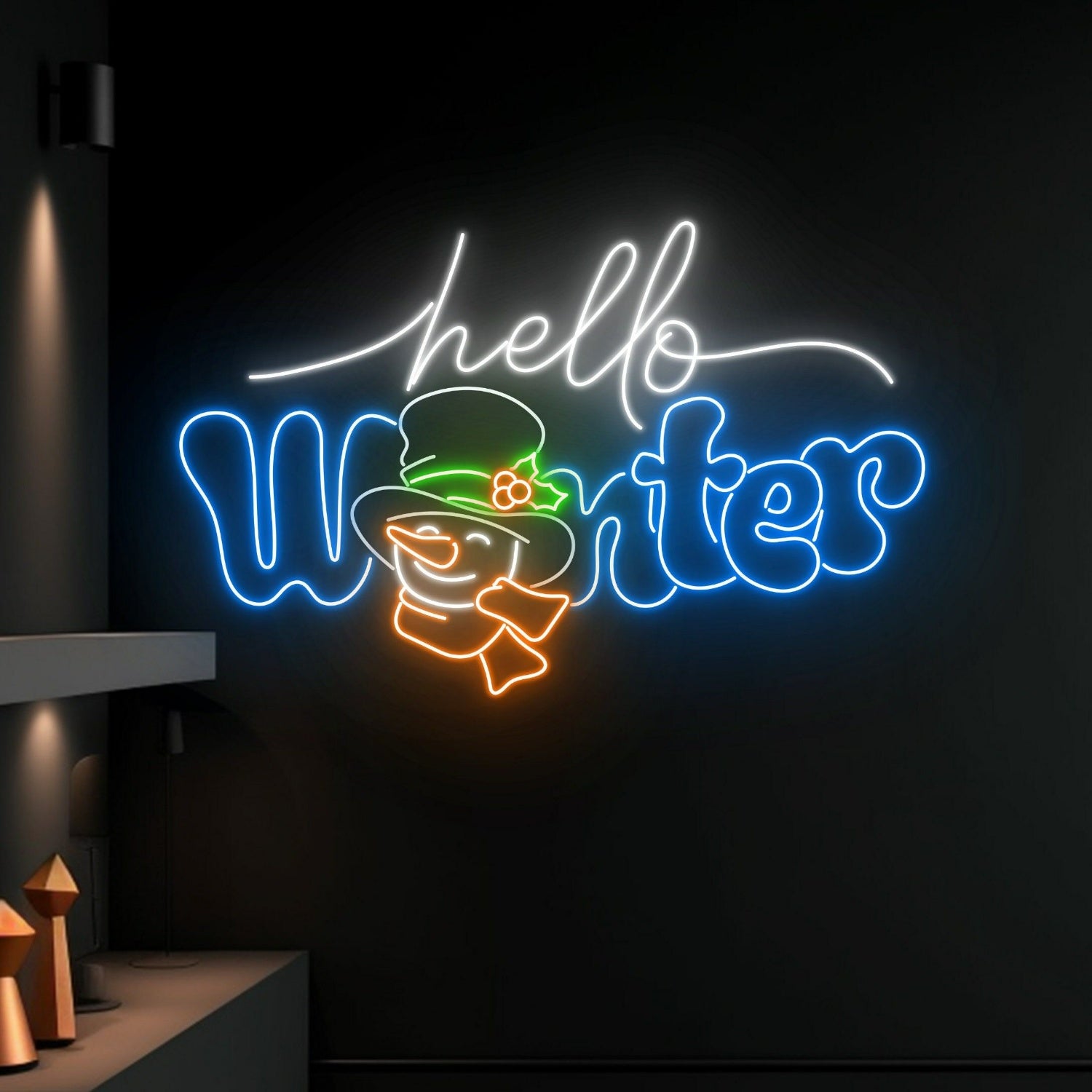Snowman Christmas Led Sign Christmas Decor | Shineneon