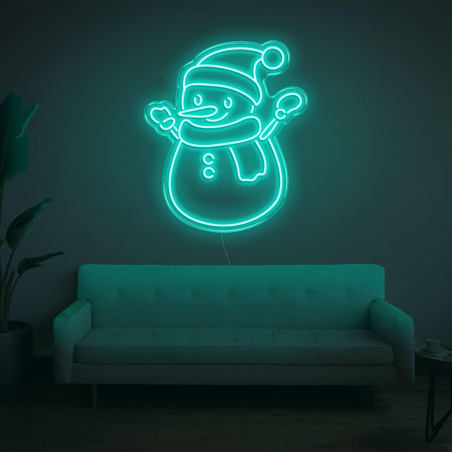 Snowman Green Led Neon Sign For Christmas Home Decor | Shineneon
