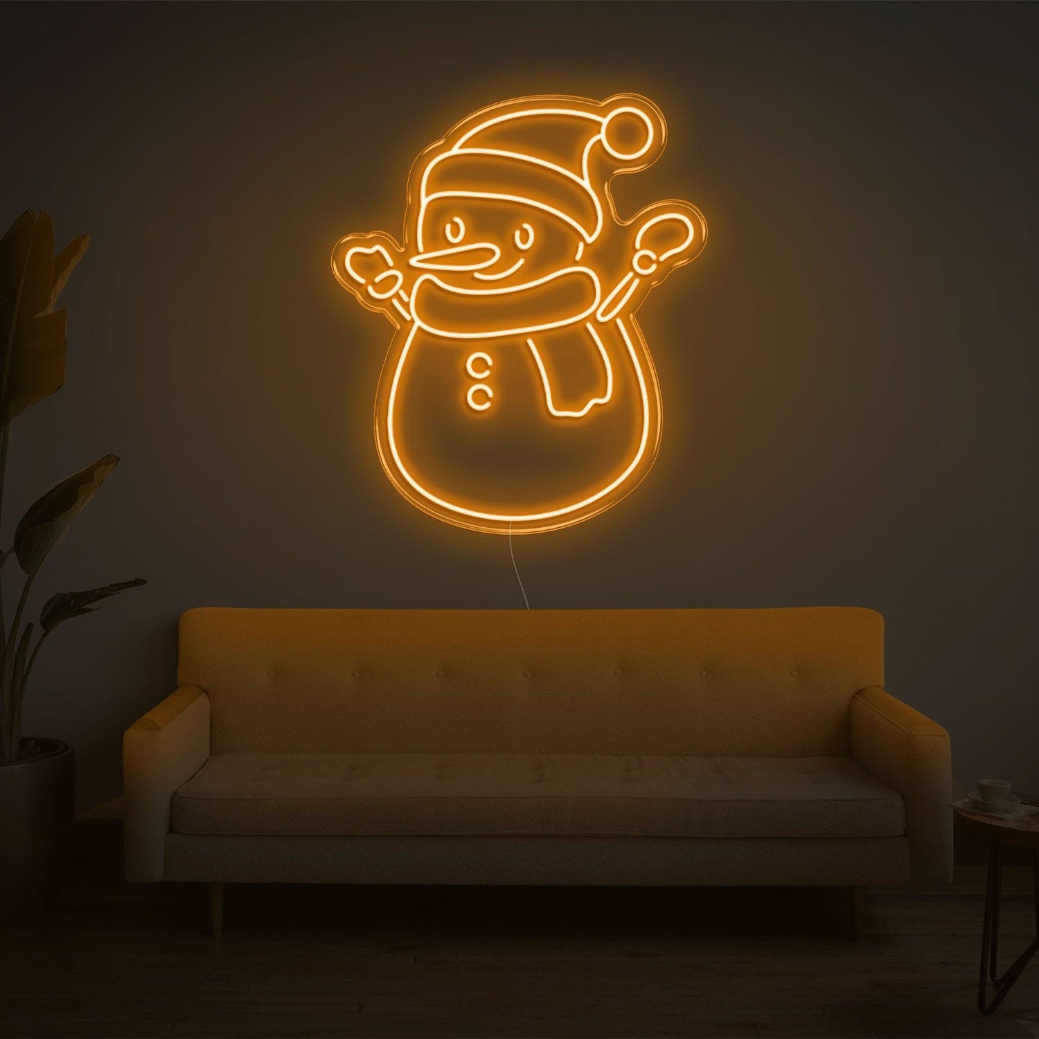 Snowman Green Led Neon Sign For Christmas Home Decor | Shineneon