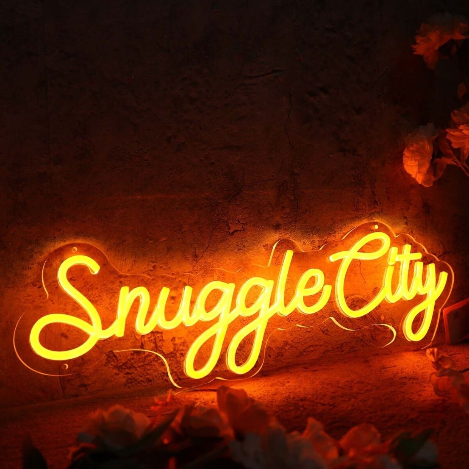 Snuggle City Orange Led Neon Sign - Shineneon