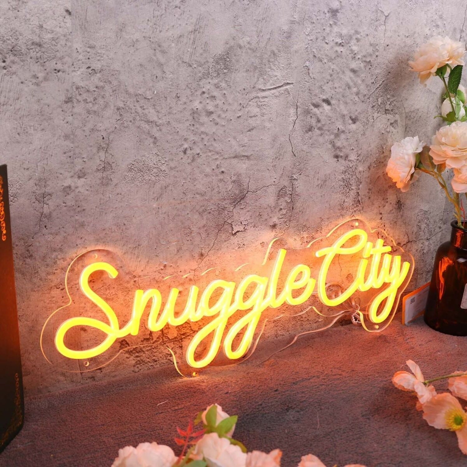 Snuggle City Orange Led Neon Sign - Shineneon