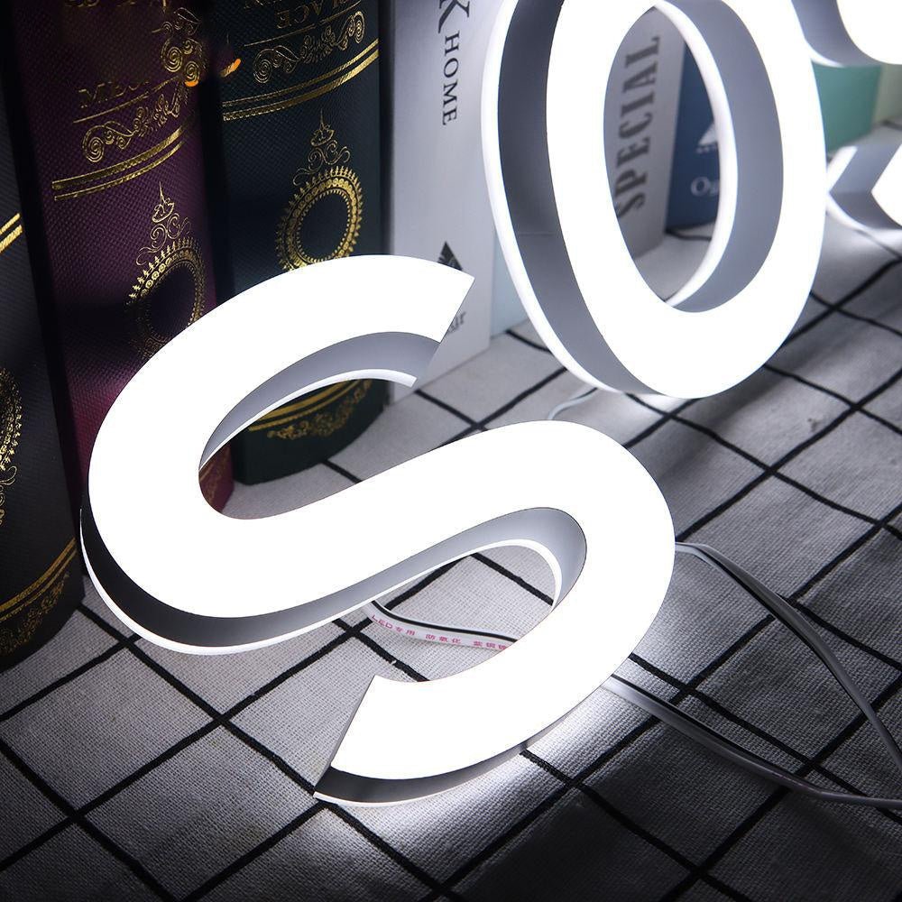 So 3D Front And Back Lit Letters Metal Led Sign - Shineneon
