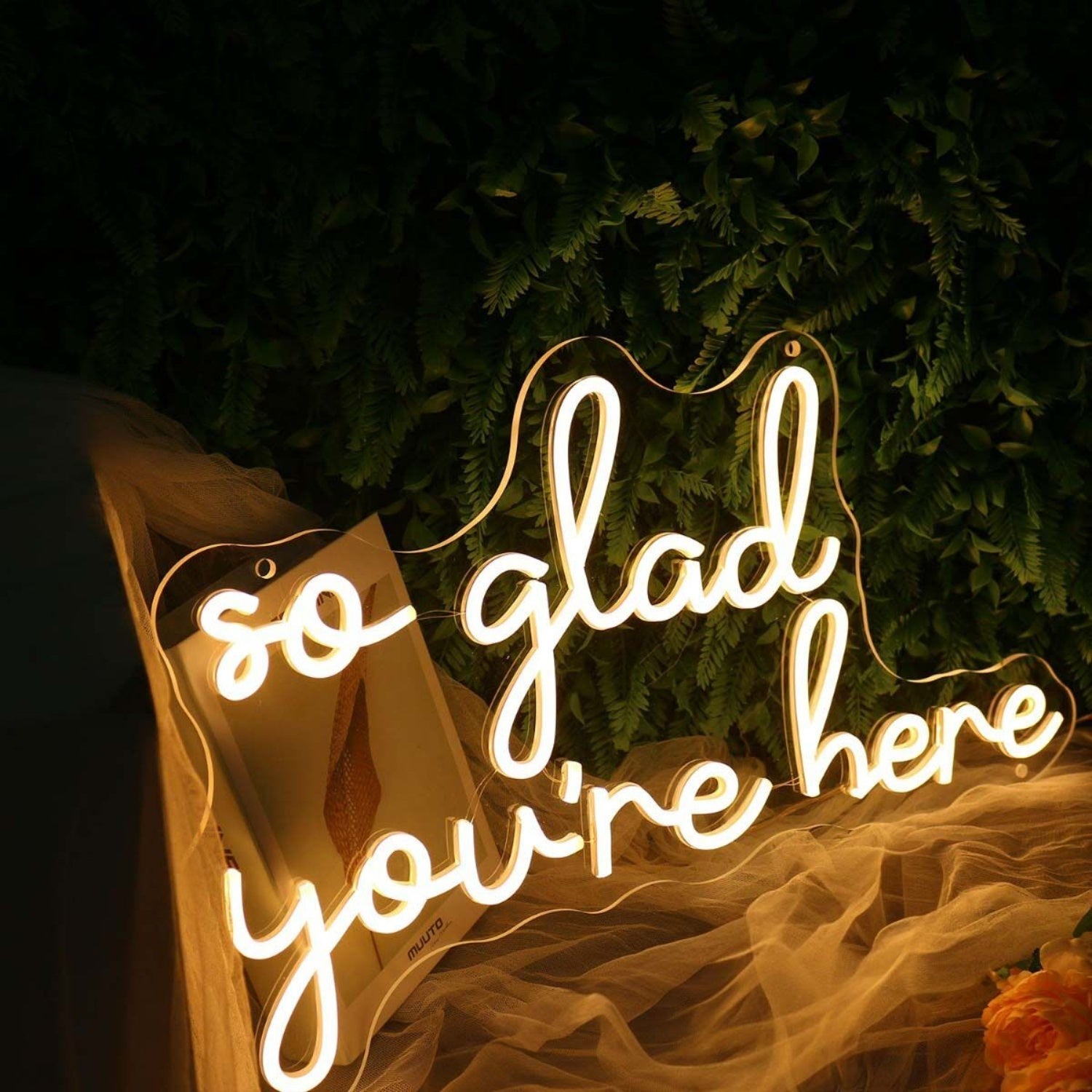 So Glad You Are Here Yellow Led Neon Sign - Shineneon