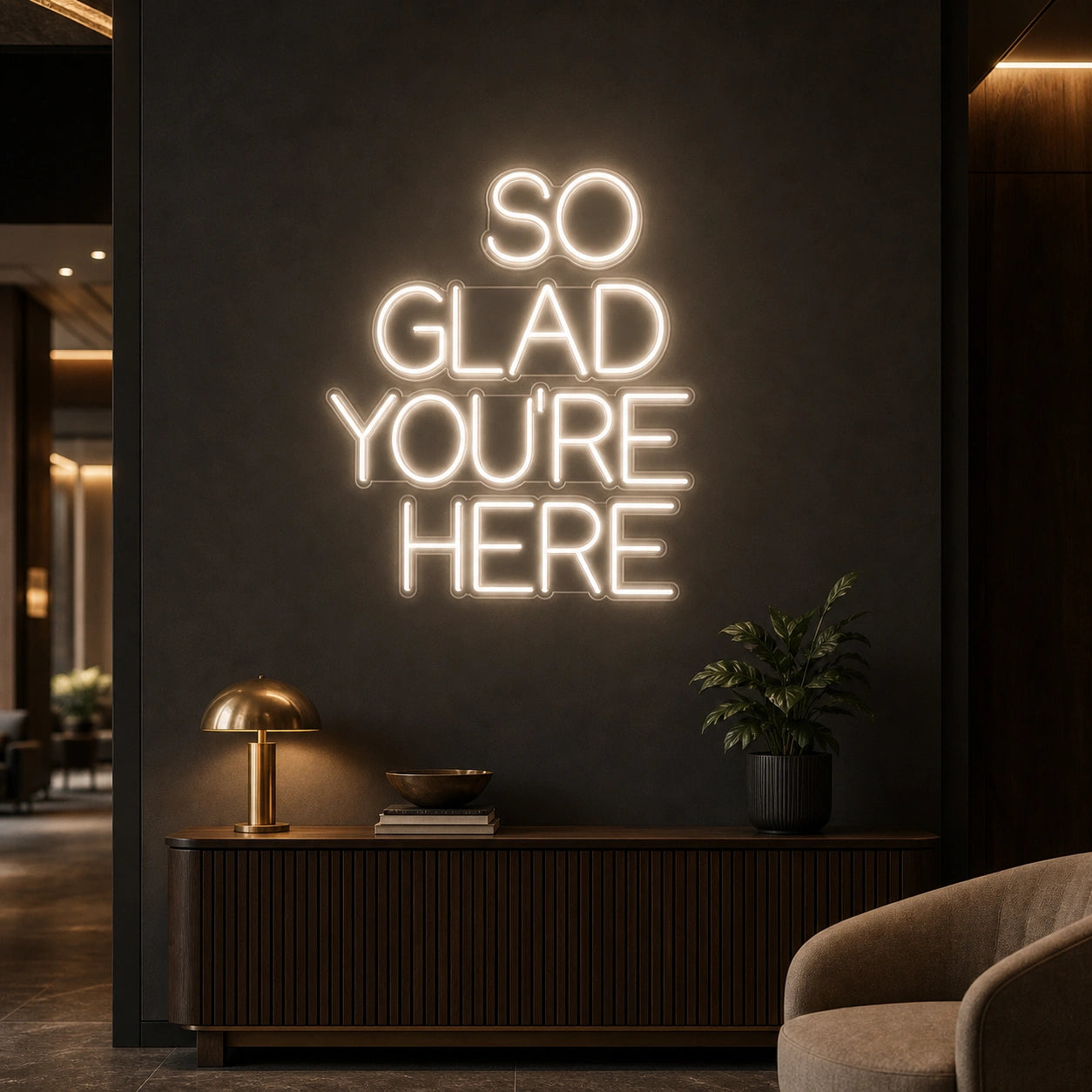 So Glad You Re Here LED Neon Sign Garage Man Cave Neon Sign high-converting product image