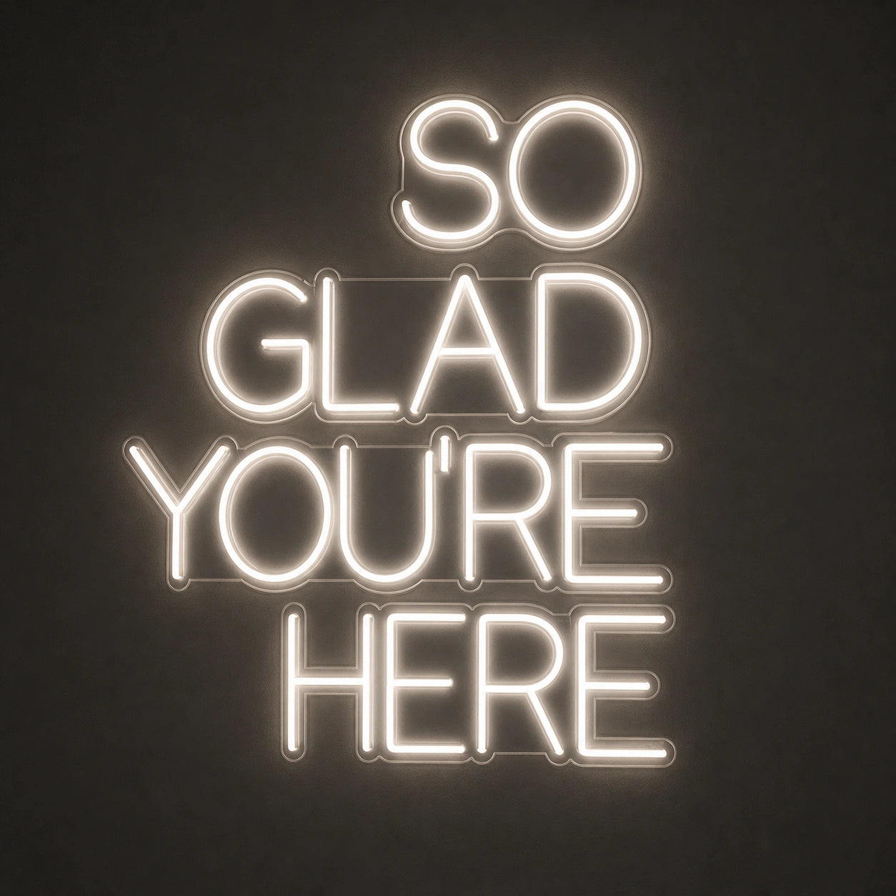 So Glad You Re Here LED Neon Sign Garage Man Cave Neon Sign main product image