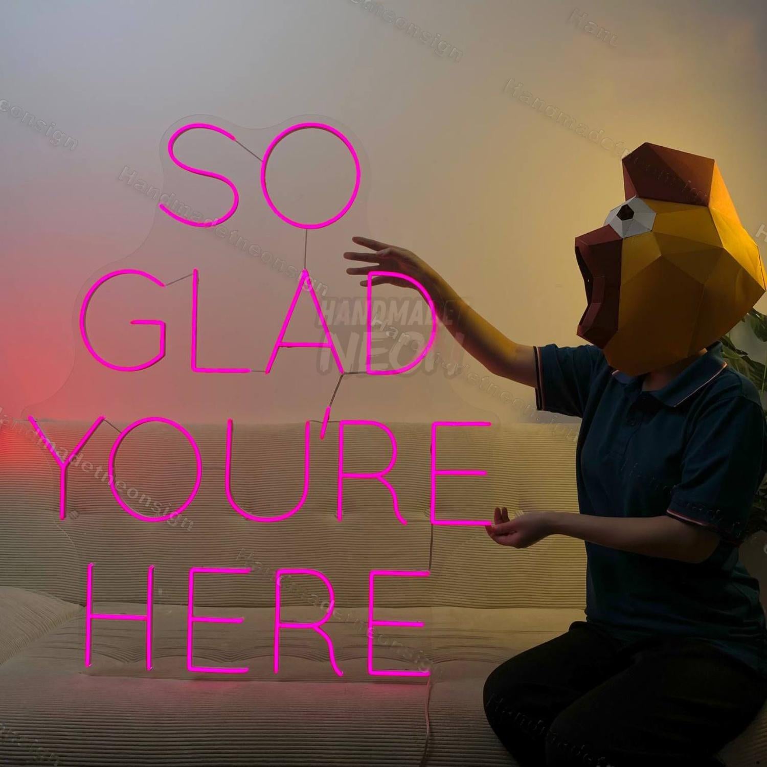 So Glad Youre Here Led Neon Sign Vintage Led Neon Sign | Shineneon