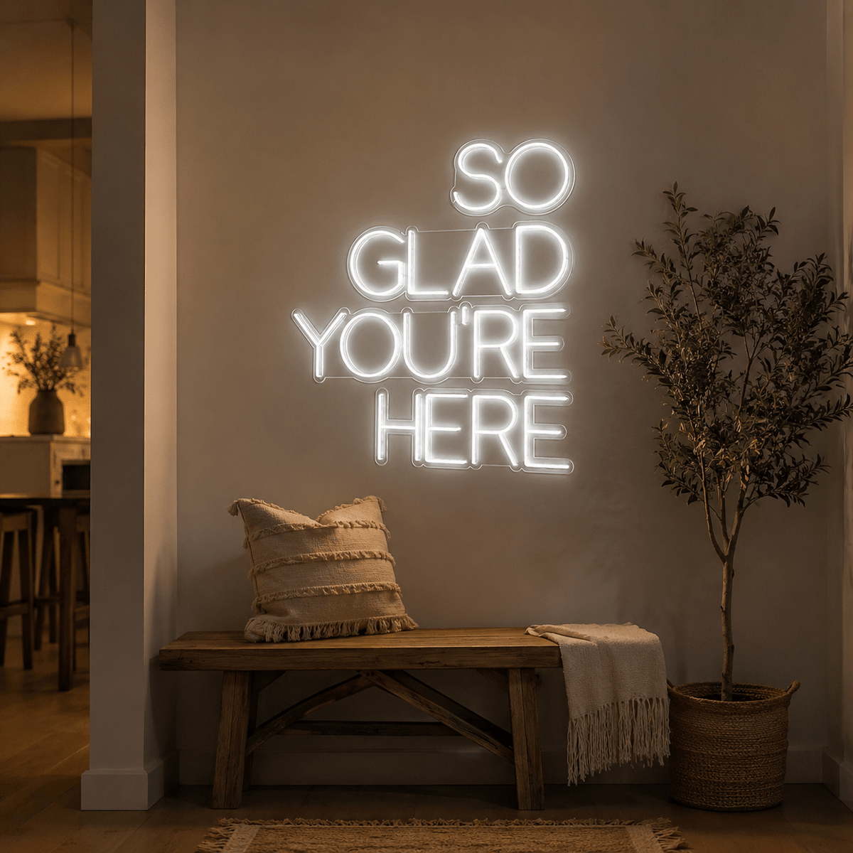 So Glad You're Here LED Neon Sign Wall Decor - Shineneon