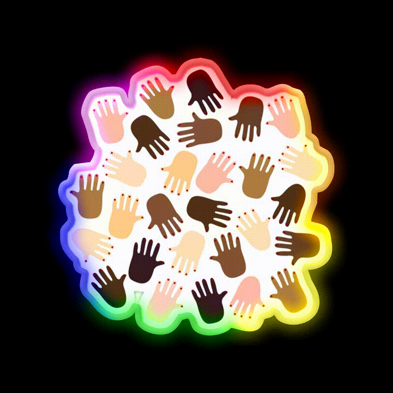 So Handsy Nail Salon Led Neon Sign Rgb Color - LED neon sign close-up detail