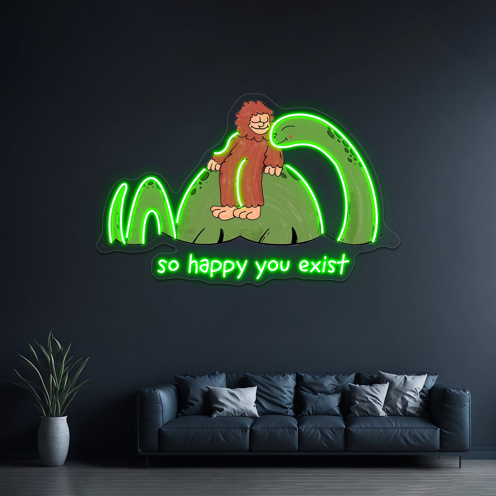 So Happy You Exist Cryptid Artwork Aesthetic Neon Signs | Shineneon
