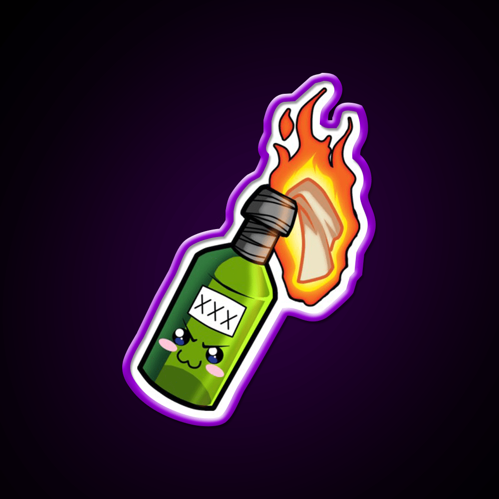 So Kowaii Molotov Cocktail Bar Decor Led Neon Sign Rgb Color - Shineneon