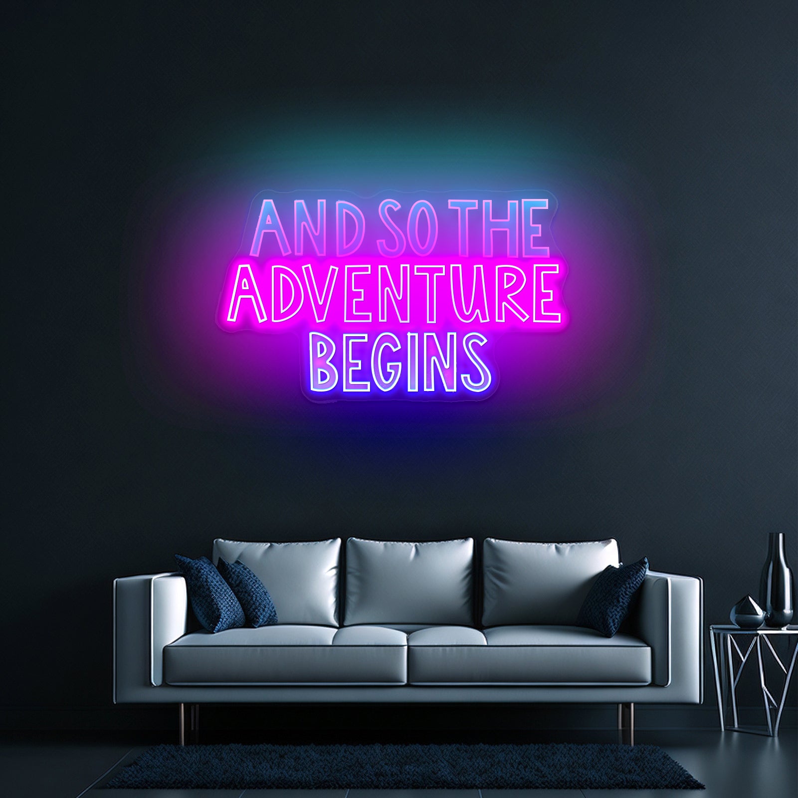 So The Adventure Begins Positivity Lettering Neon Signs For Neon Signs For Bedroom