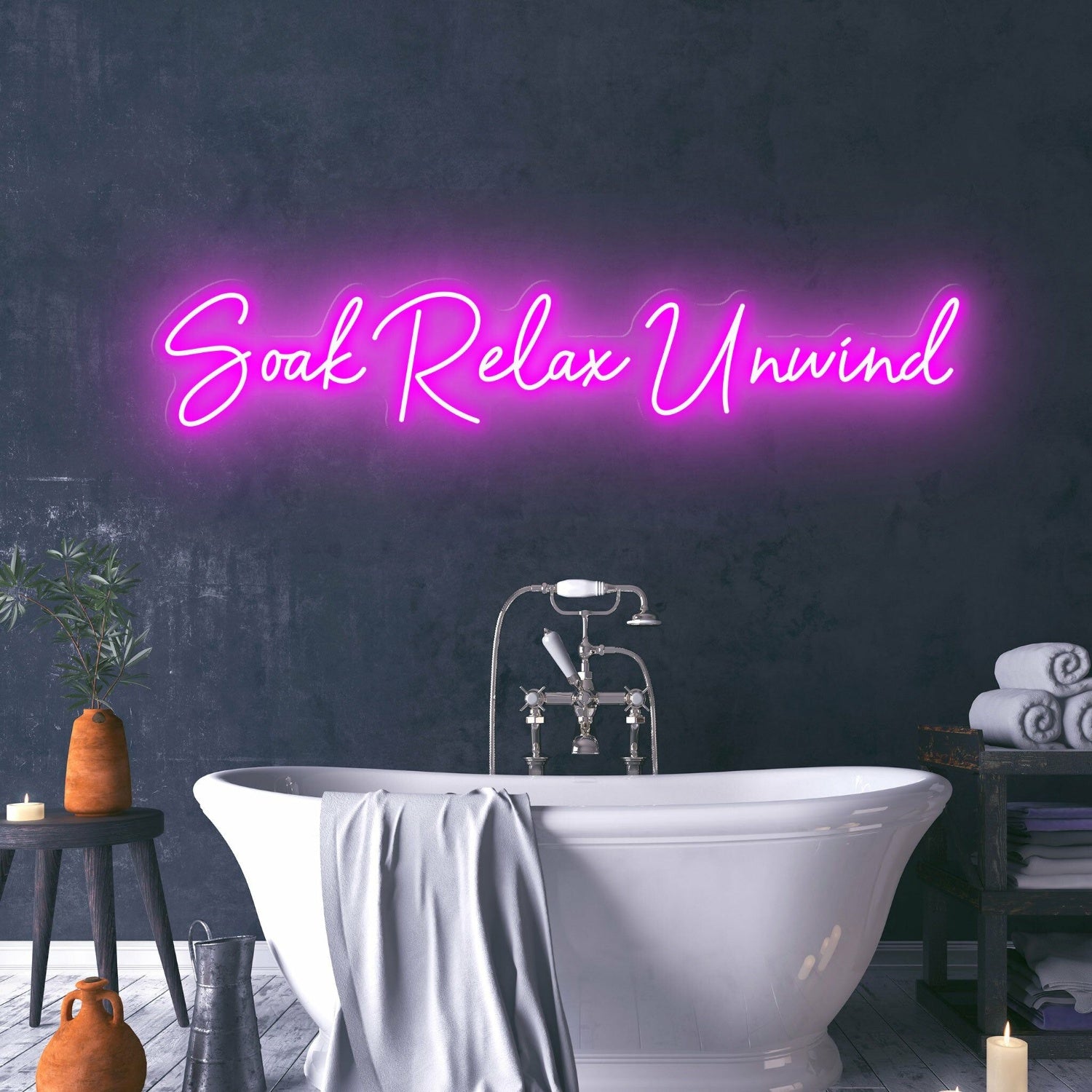 Soak Relax Unwind Create A Spa-Like Atmosphere With Relaxing Neon | Shineneon