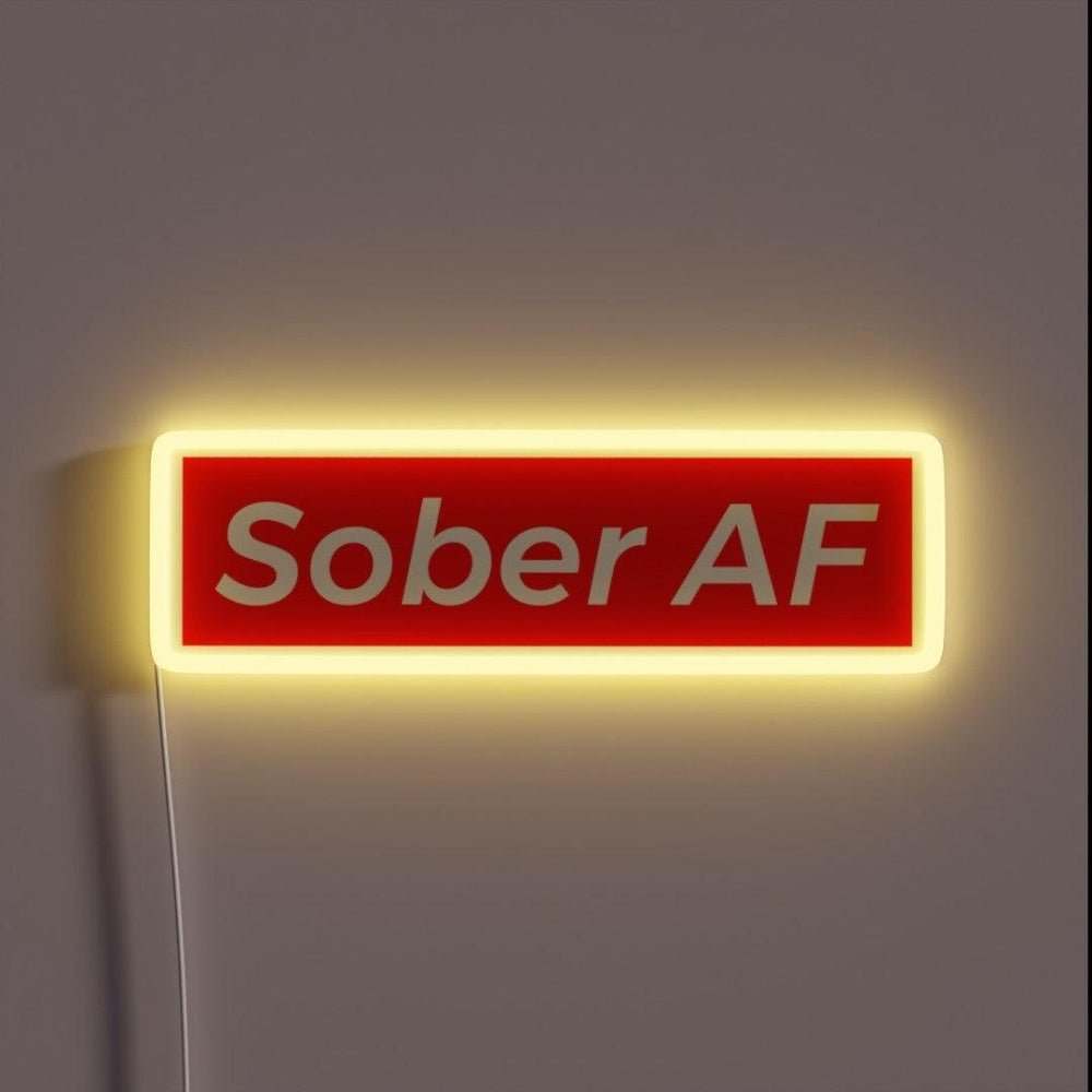 Sober Af Iii Rgb Led Neon Sign - Shineneon