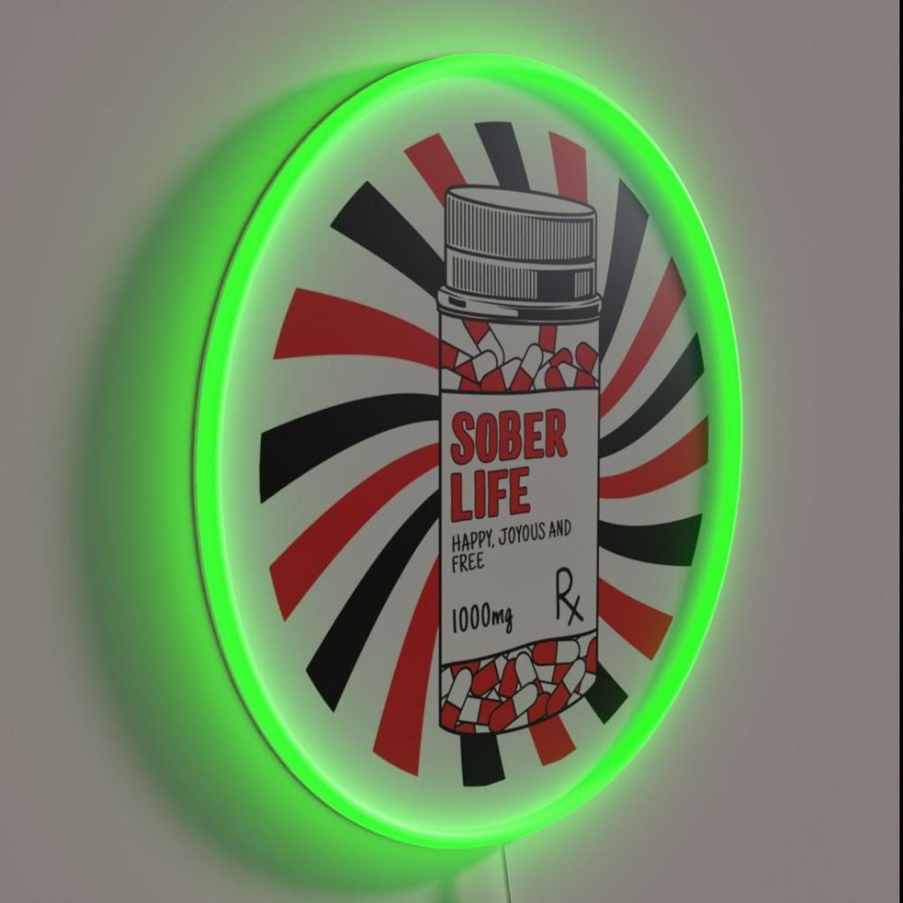 Sober Life Aa Na Recovery Rgb Led Neon Sign - Shineneon
