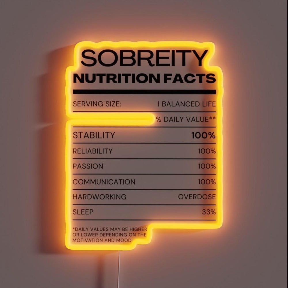 Sober Nutrition Rgb Led Neon Sign - Shineneon