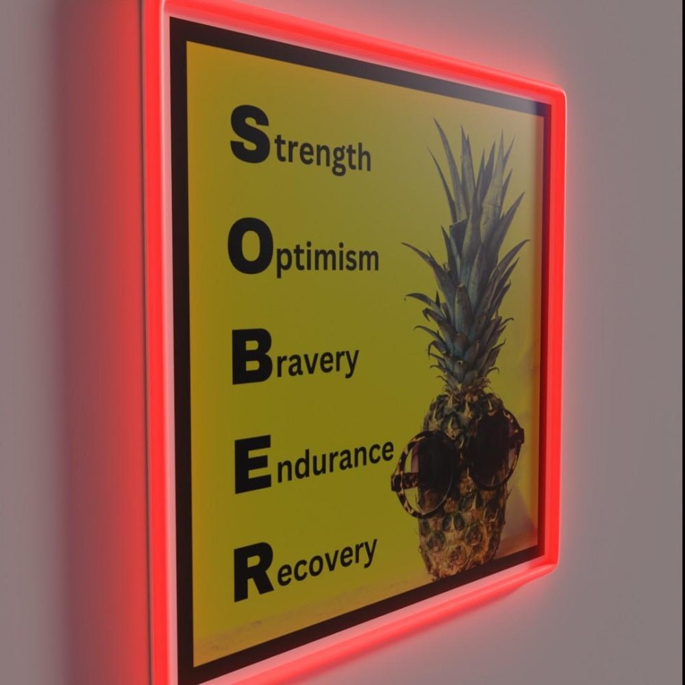 Sober Pineapple Rgb Led Neon Sign - Shineneon