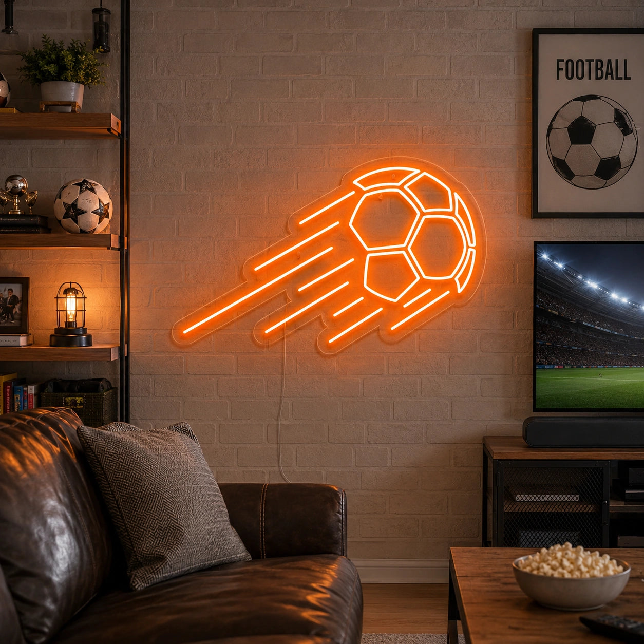 Soccer Ball Bar Neon Sign LED Neon Sign real lifestyle scene