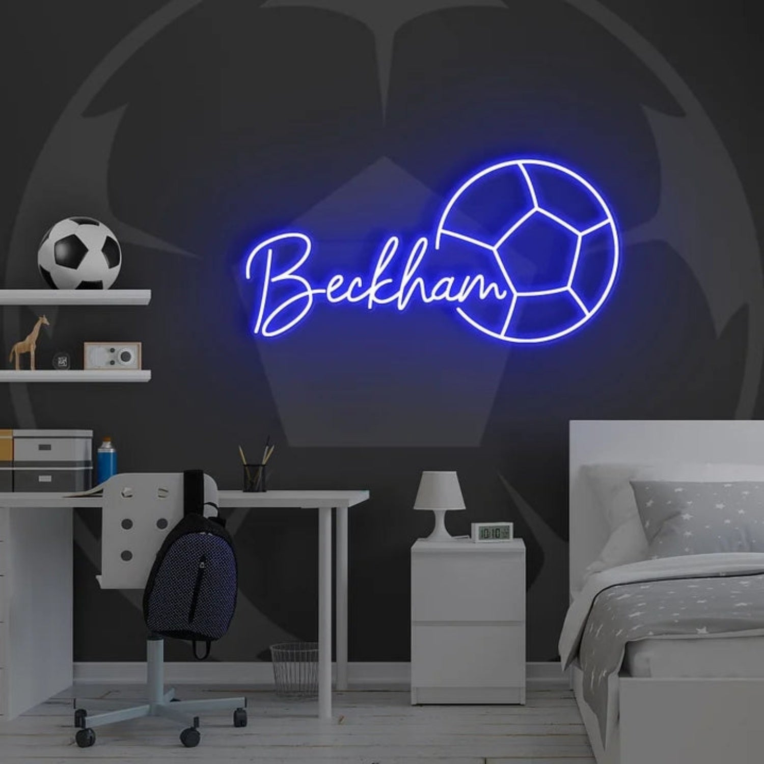 Soccer Led Neon Sign With Your Kids Name | Shineneon