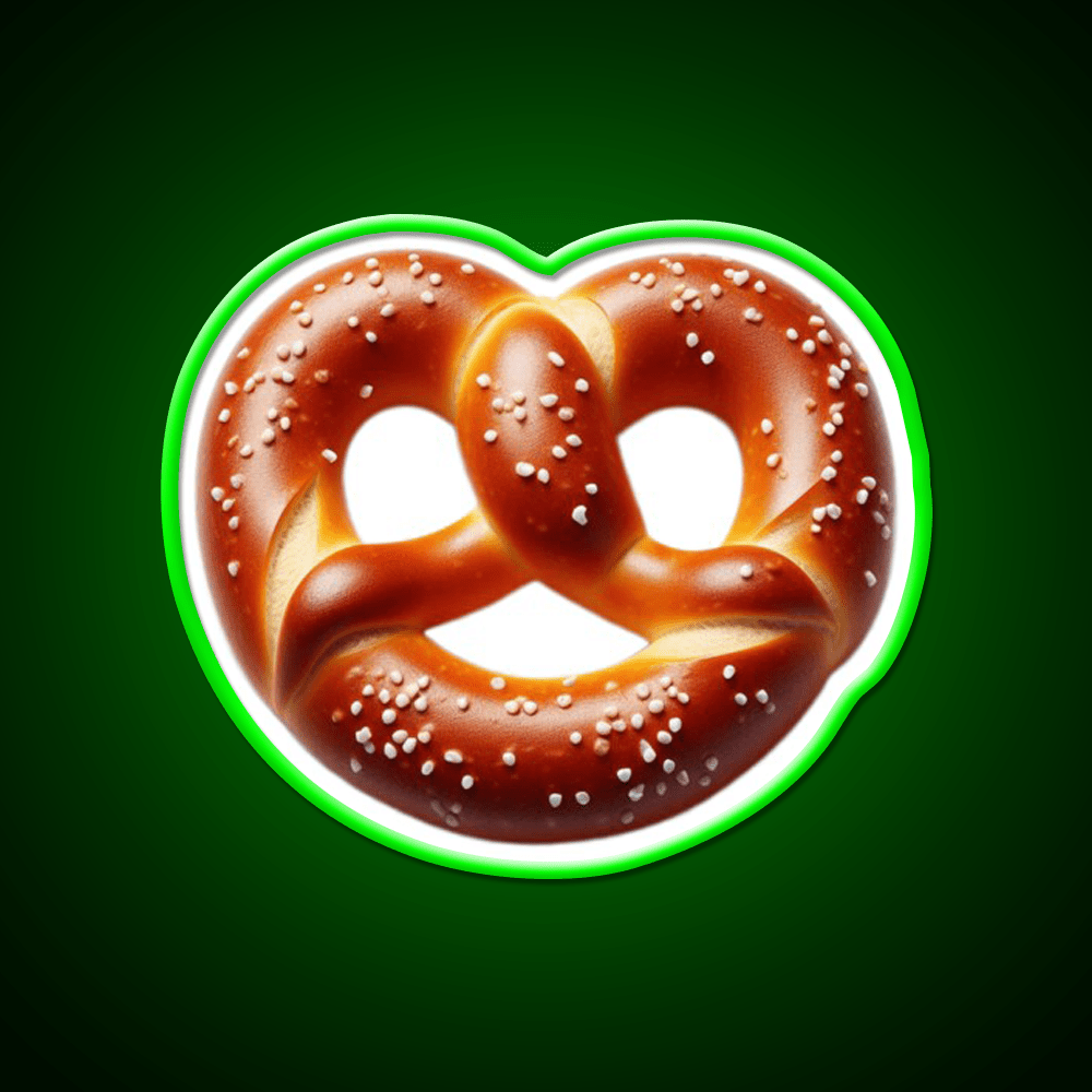 Soft Salted Pretzel Photo Realistic Snack Food Led Neon Sign Rgb Color - Shineneon
