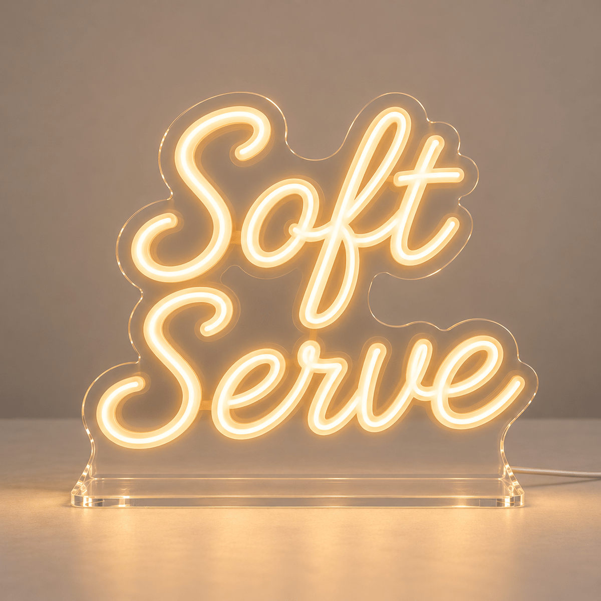 Soft Serve Custom LED Neon Sign Two designs USB Power - Shineneon