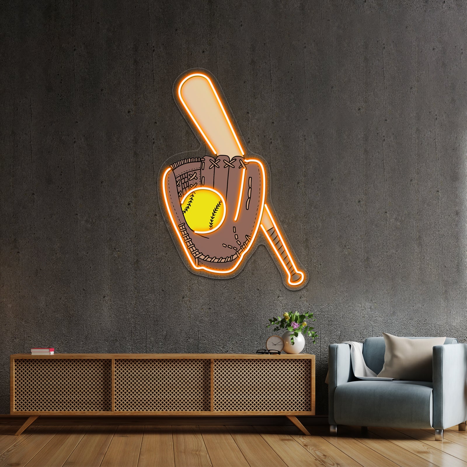 Softball Artwork Inexpensive Custom Neon Signs | Shineneon