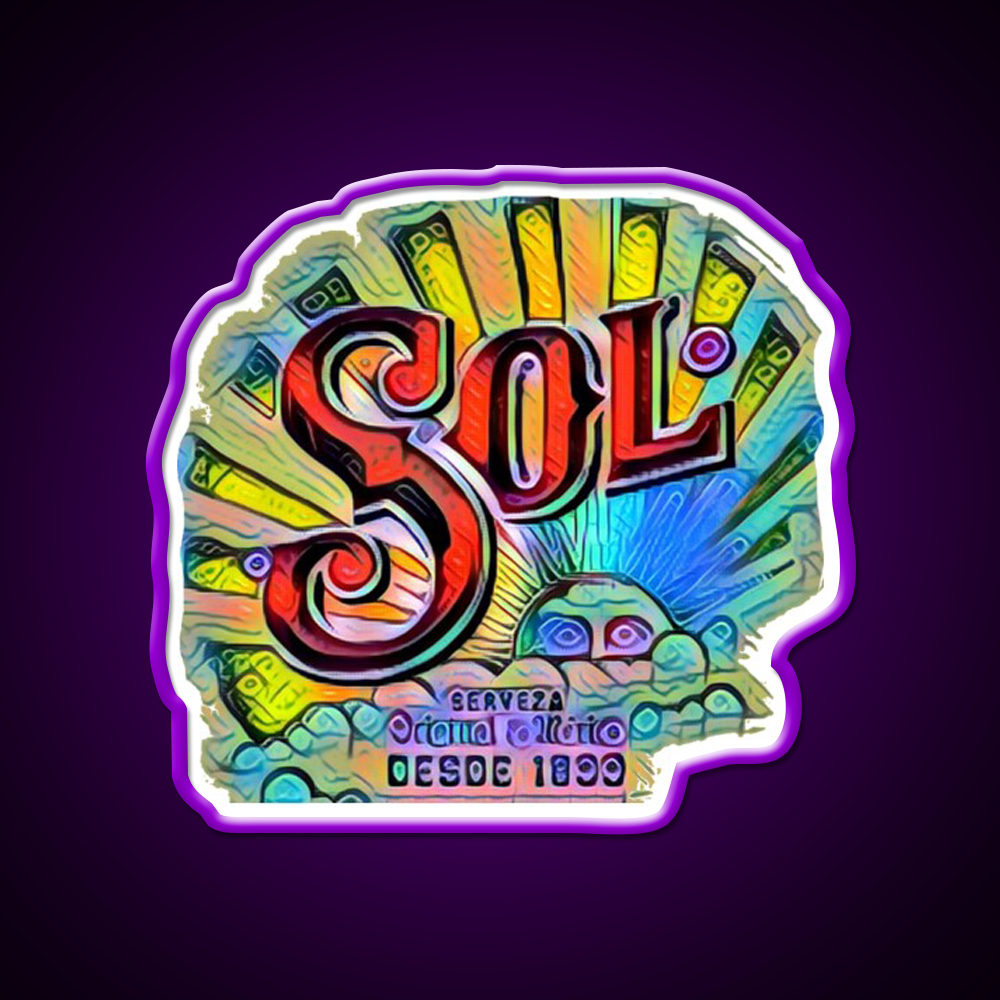 Sol Cerveza Beer Bar Decor Led Neon Sign Wall Art Rgb Color - LED neon sign view 9