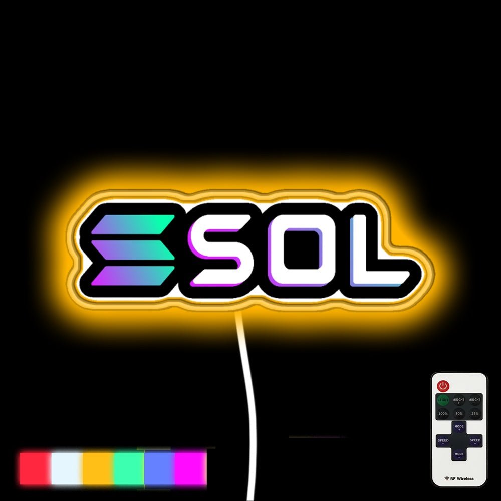 Sol Crypto Logo Solana Led Neon Sign - Shineneon