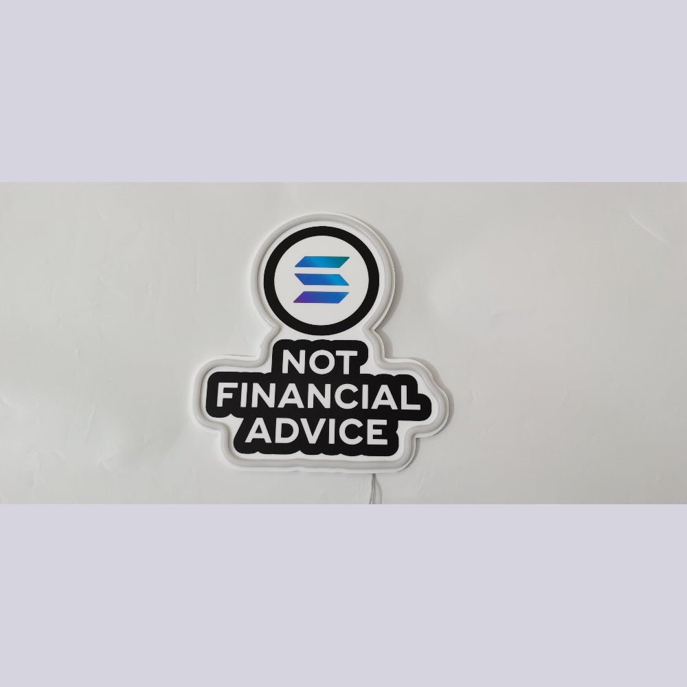 Solana Not Finanacial Advice Black Edition Led Neon Sign - Shineneon