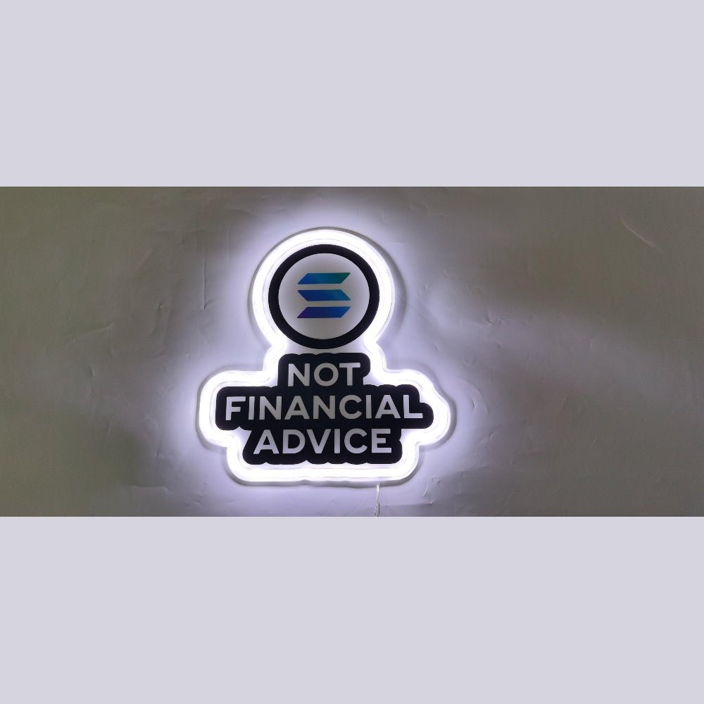 Solana Not Finanacial Advice Black Edition Led Neon Sign - Shineneon