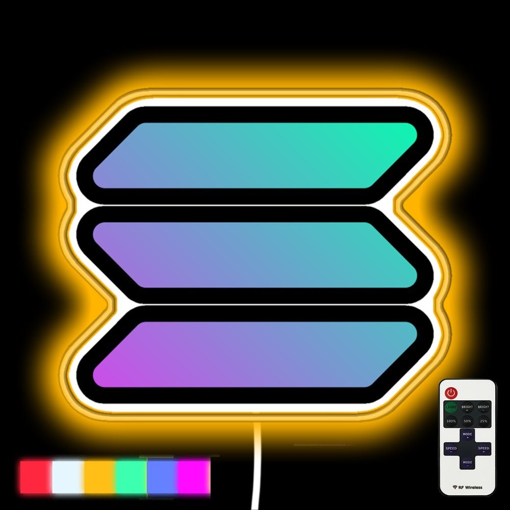 Solana Sol Logo Crypto Led Neon Sign - Shineneon