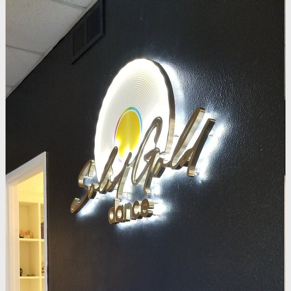 Solid Gold Dance 3D Frontlit And Backlit Channel Letter Led Light Sign - Shineneon