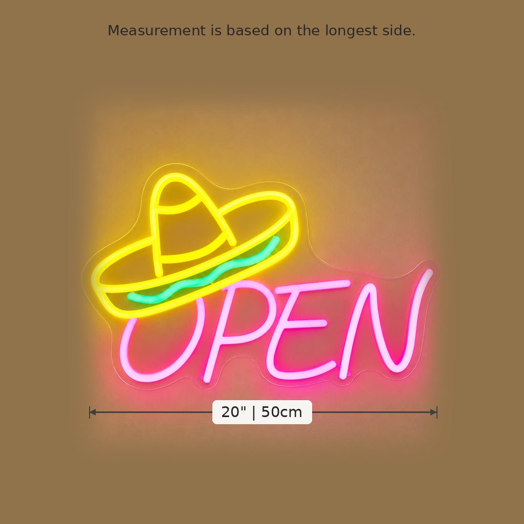 Sombrero Open LED Neon Sign - Shineneon