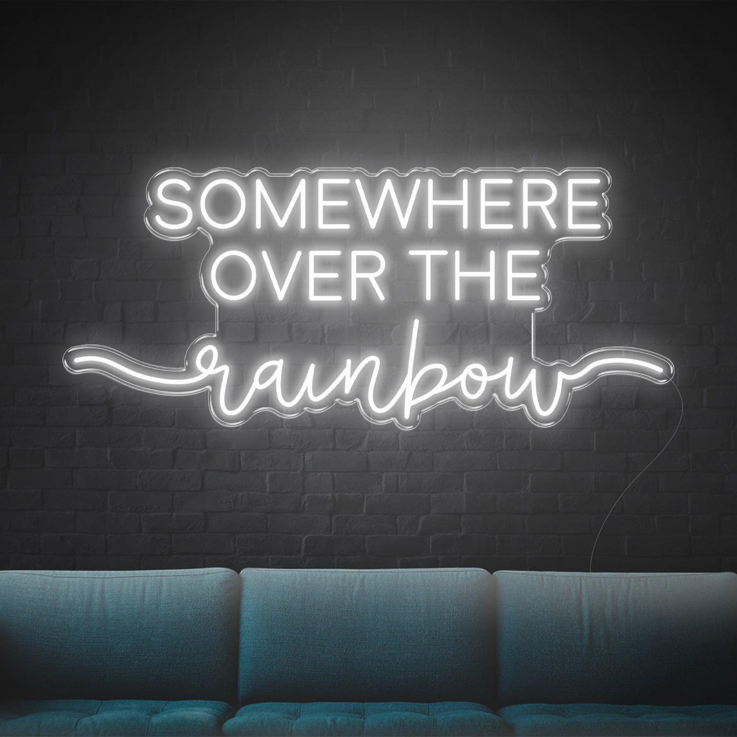 Somewhere Over The Rainbow Purple Led Neon Sign For Indoor Wall Art Decor | Shineneon