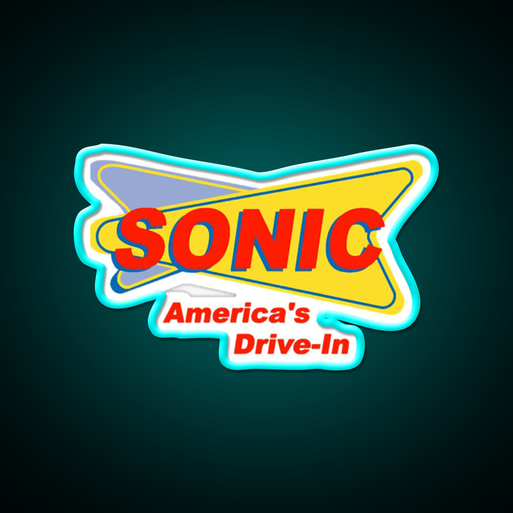 Sonic Americas Drive Fast Food Led Neon Sign For Burger Place Rgb Color