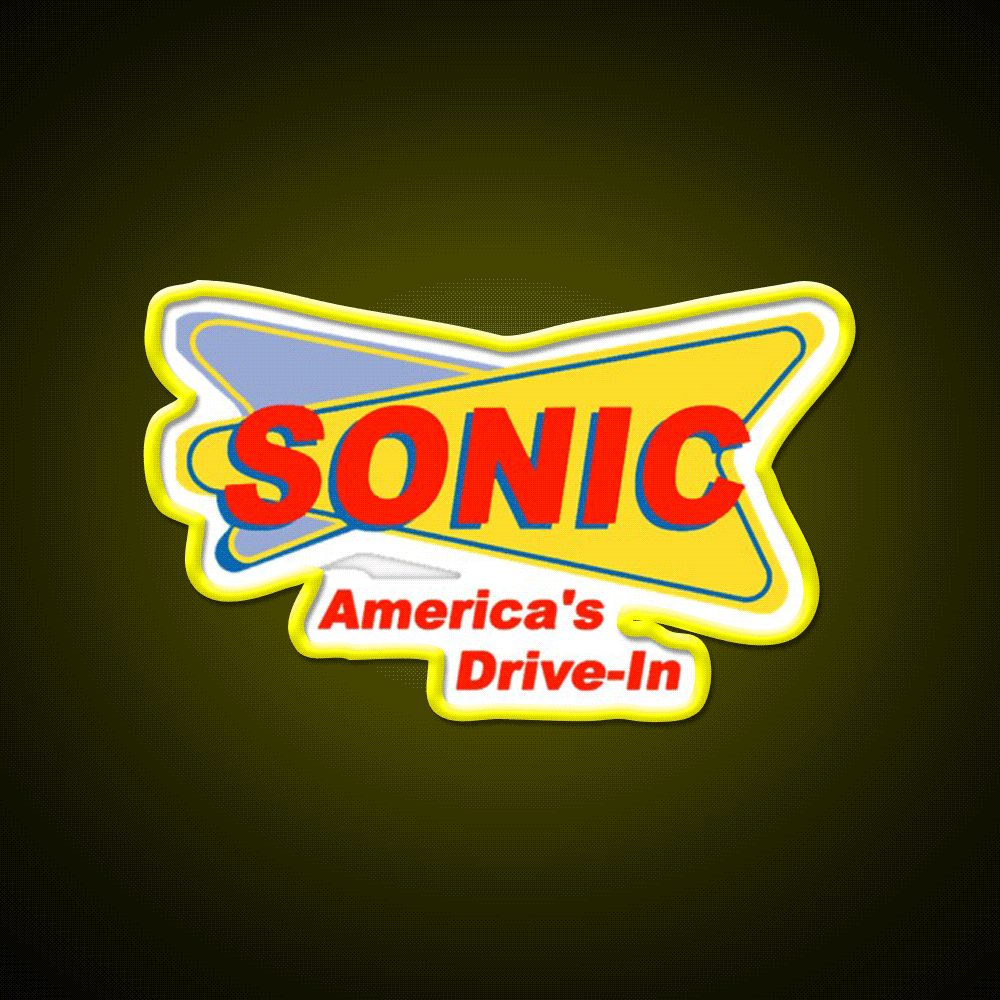 Sonic Americas Drive Fast Food Led Neon Sign For Burger Place Rgb Color