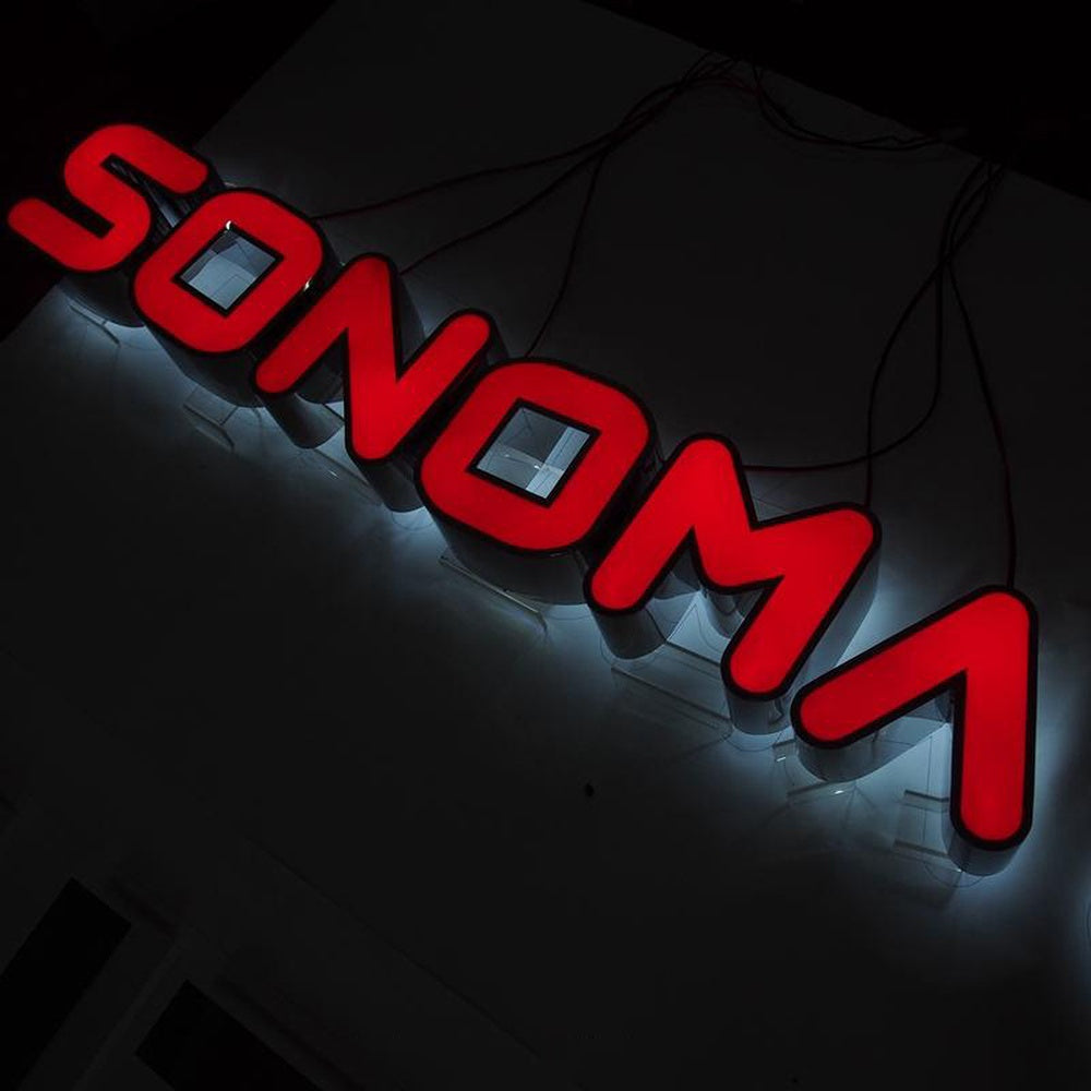 Sonoma 3D Frontlit Letters Metal Led Sign
