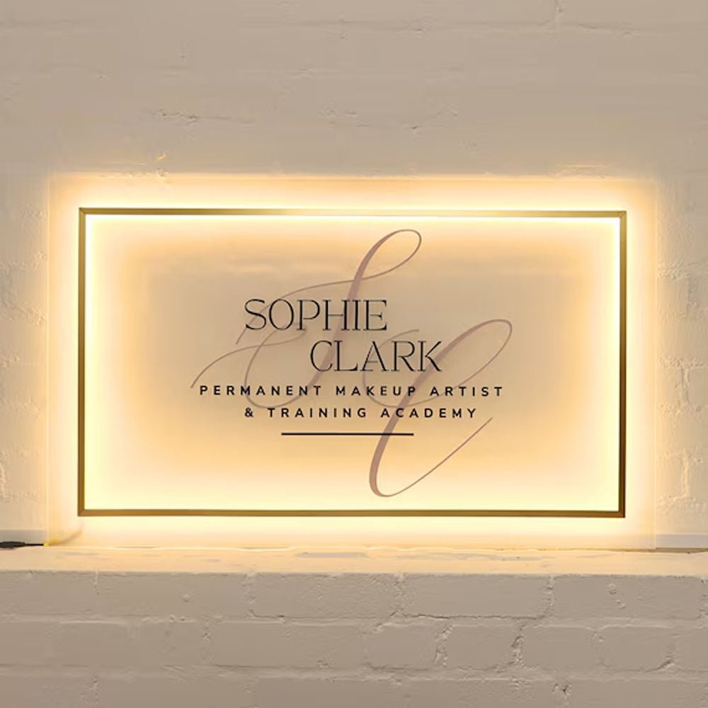 Sophie Clark Makeup Salon Acrylic Business Logo Sign - Shineneon