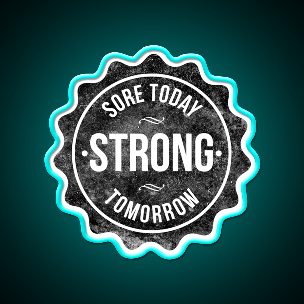 Sore Today Strong Tomorrow Gym Fitness Led Neon Sign Gym Room Sign Rgb Color