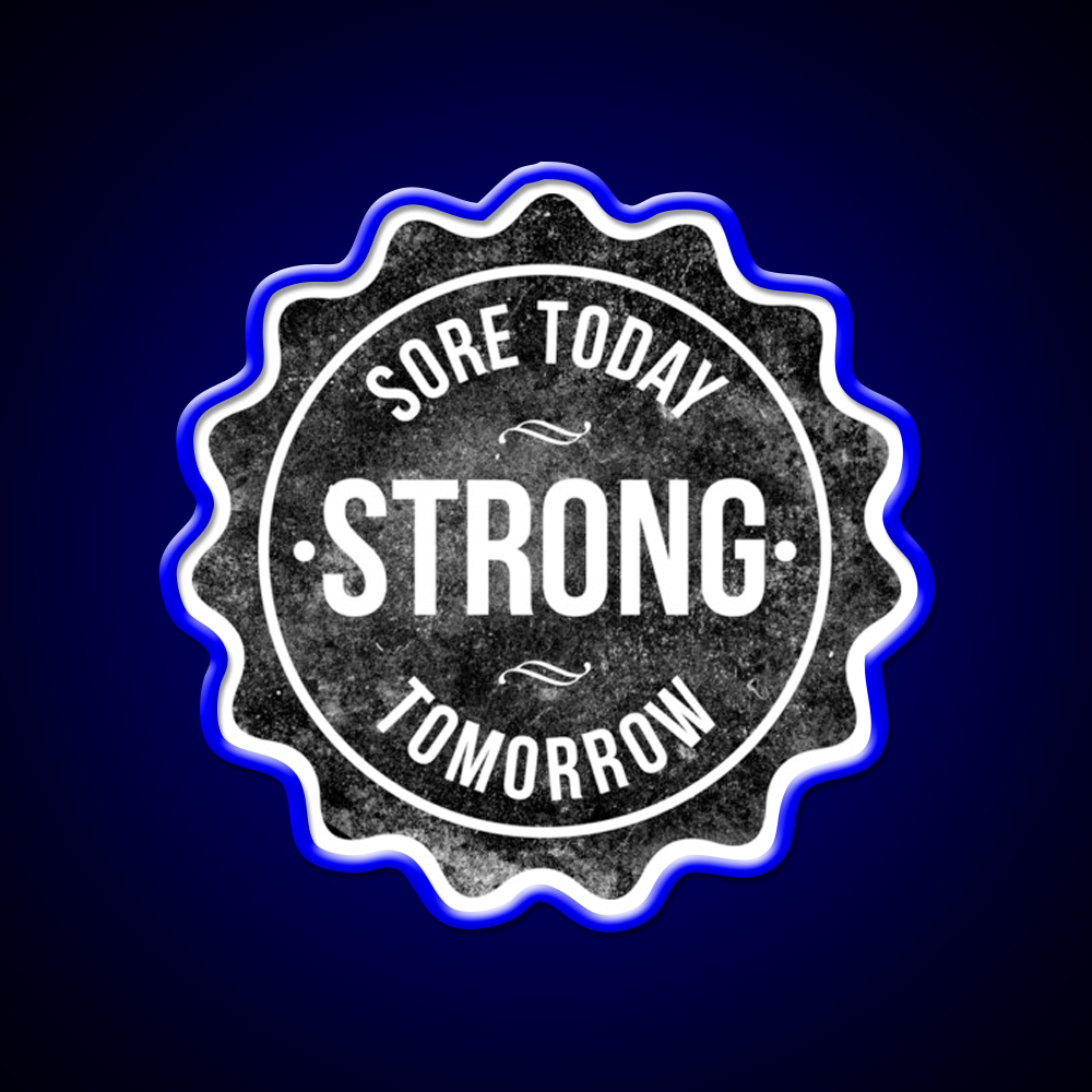 Sore Today Strong Tomorrow Gym Fitness Led Neon Sign Gym Room Sign Rgb Color