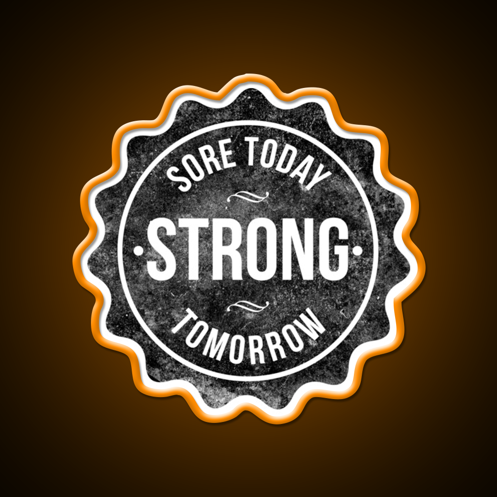 Sore Today Strong Tomorrow Gym Fitness Led Neon Sign Gym Room Sign Rgb Color