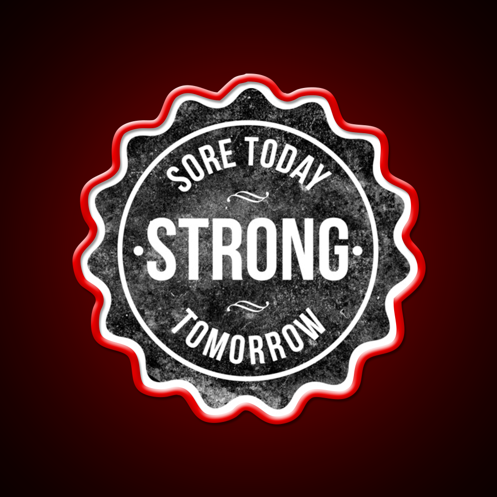 Sore Today Strong Tomorrow Gym Fitness Led Neon Sign Gym Room Sign Rgb Color