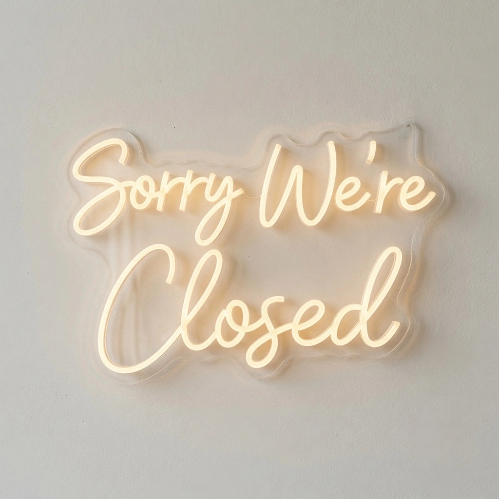 Sorry We're Closed LED Neon Sign - 01 Original Product Image