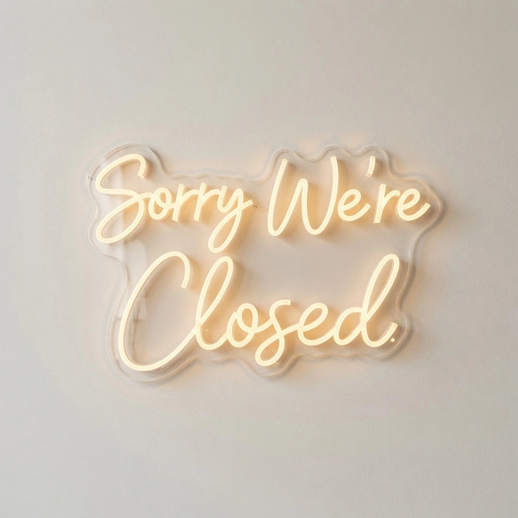 Sorry We're Closed LED Neon Sign Wall Neon Sign - 01 Original Product Image