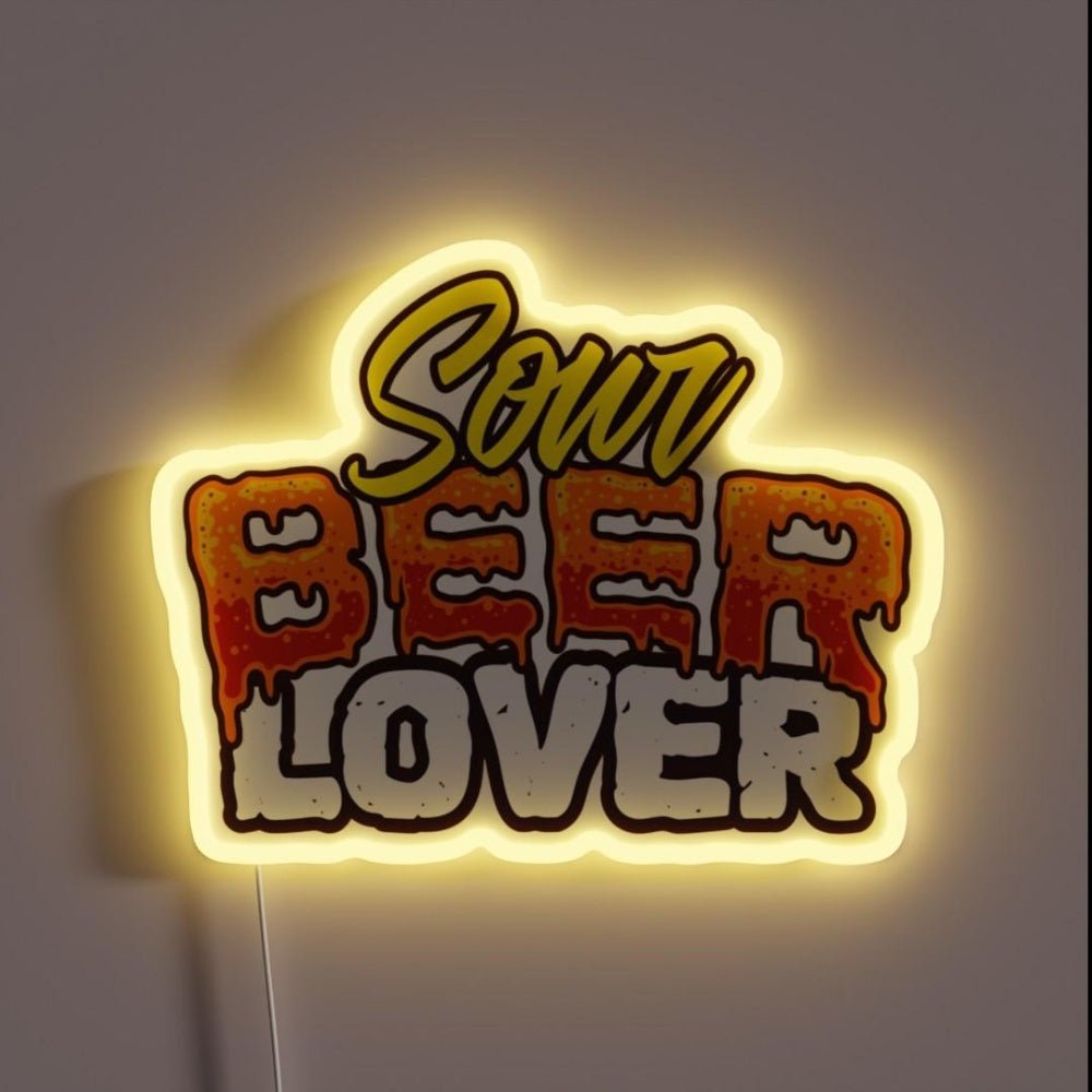 Sour Beer Lover Beerlover Rgb Led Neon Sign - Shineneon