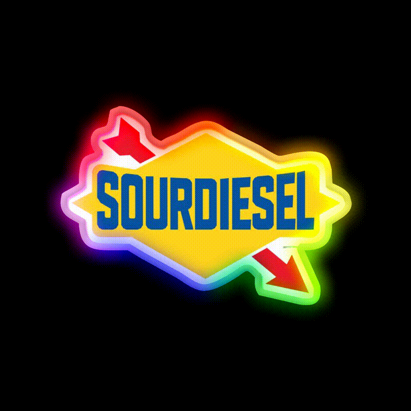 Sour Diesel Hemp Inspired Green Leaf Led Neon Sign Rgb Color - LED neon sign close-up detail