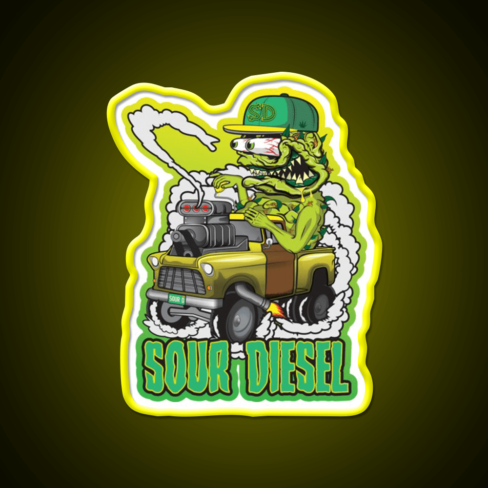 Sour Diesel Hemp Inspired Green Leaf Led Neon Sign Room Light Sign Rgb Color - Shineneon