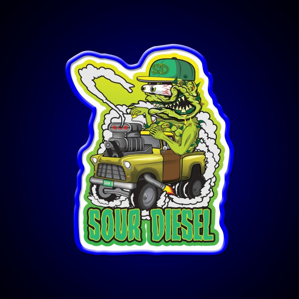 Sour Diesel Hemp Inspired Green Leaf Led Neon Sign Room Light Sign Rgb Color - Shineneon