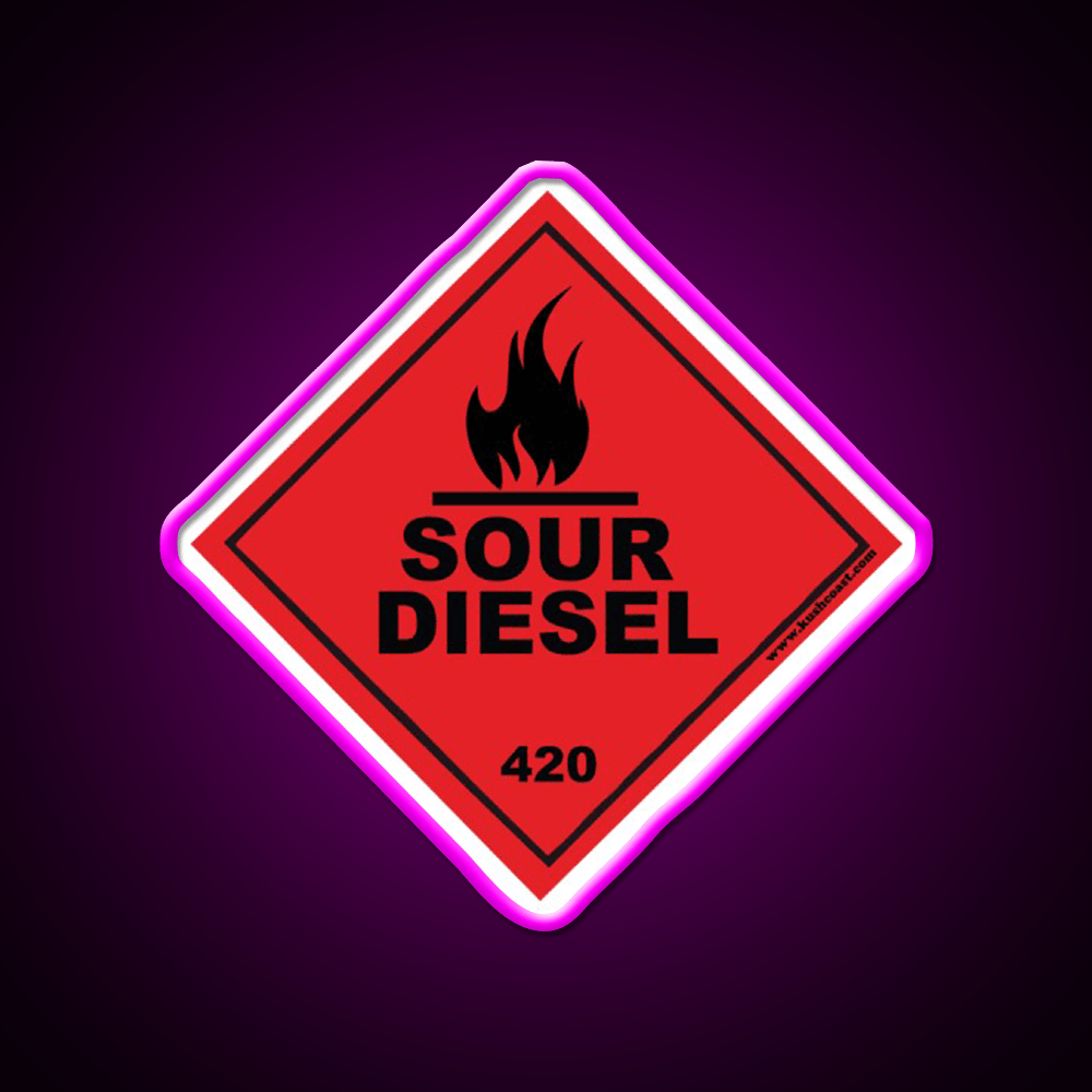 Sour Diesel Strain Art Hemp Inspired Green Leaf Led Neon Sign Rgb Color - Shineneon