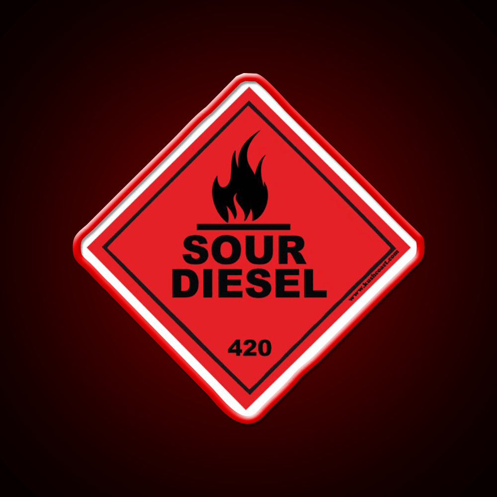 Sour Diesel Strain Art Hemp Inspired Green Leaf Led Neon Sign Rgb Color - Shineneon